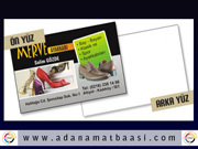 tek yönlü parlak selefonlu kartvizit