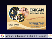 tek yönlü parlak selefonlu kartvizit