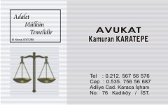 avukat kartvizit örnekleri